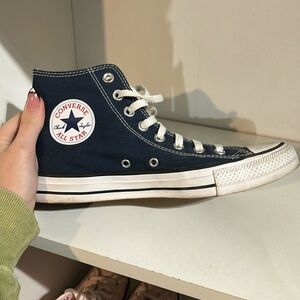 Navy blue Converse, Size 8.5 Women’s, worn twice